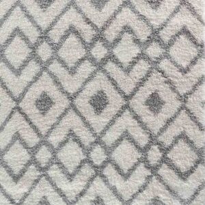 Marrakesh Distorted Checkered Rug - Light Cream